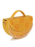 Marigold beaded box bag - Yellow