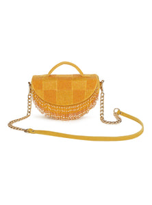 Marigold beaded box bag - Yellow